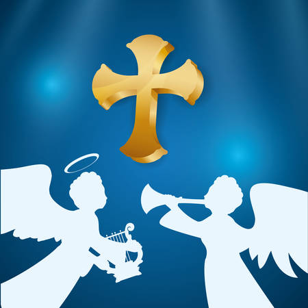 Angel digital design, vector illustration 10 eps graphicのイラスト素材