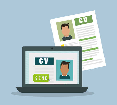 Human resources digital design, vector illustration 10 eps graphicのイラスト素材