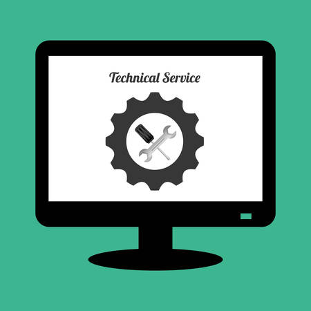 Technical service digital design, vector illustration 10 eps graphicのイラスト素材