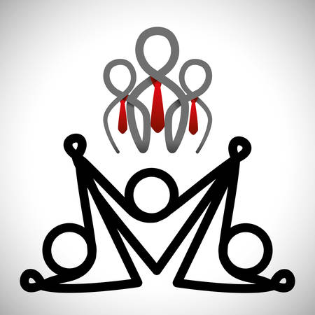Teamwork digital design, vector illustration 10 eps graphicのイラスト素材