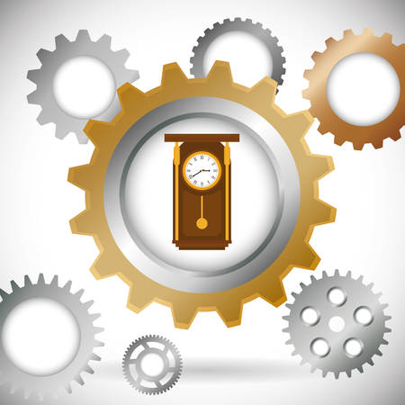 Clock digital design, vector illustration 10 eps graphicのイラスト素材