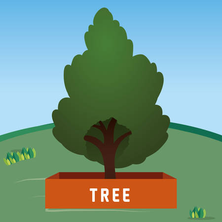 Tree digital design, vector illustration 10 eps graphicのイラスト素材