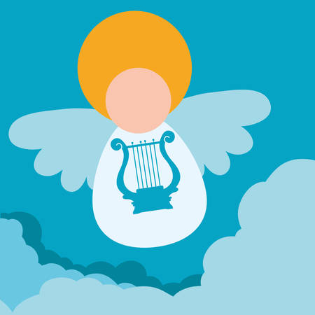 Angel digital design, vector illustration 10 eps graphicのイラスト素材