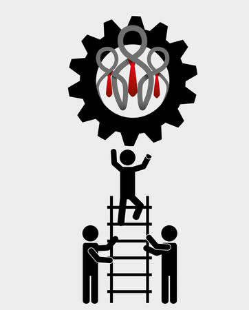 Teamwork digital design, vector illustration 10 eps graphicのイラスト素材