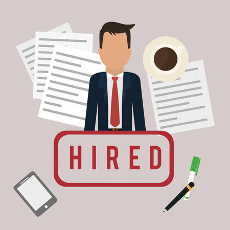 Human resources digital design, vector illustration 10 eps graphicのイラスト素材