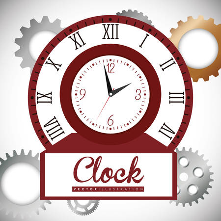 Clock digital design, vector illustration 10 eps graphicのイラスト素材