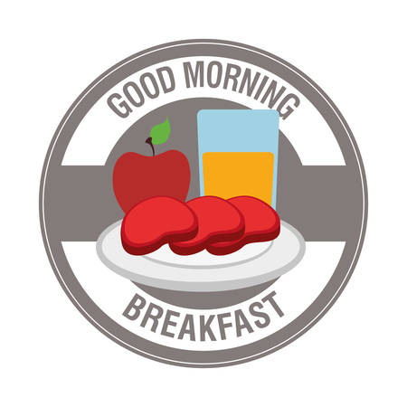 Breakfst digital design, vector illustration 10 eps graphicのイラスト素材