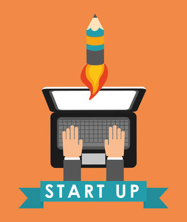 Start up digital design, vector illustration 10 eps graphicのイラスト素材