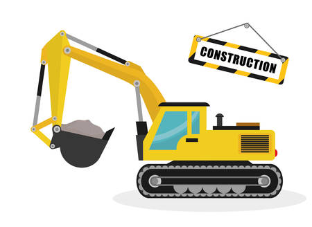 Construction machinary design, vector illustration eps 10.のイラスト素材