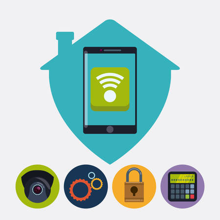 Smart house design, vector illustration eps 10.のイラスト素材