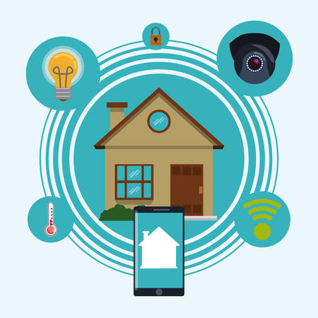 Smart house design, vector illustration eps 10.のイラスト素材