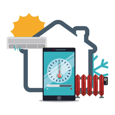 Smart house design, vector illustration eps 10.のイラスト素材