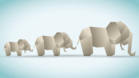 Origami digital design, vector illustration eps 10.のイラスト素材