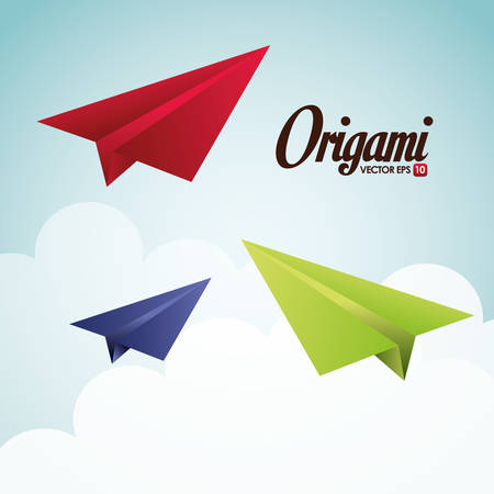Origami digital design, vector illustration eps 10.のイラスト素材