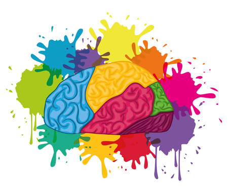 Human brain design, vector illustration eps 10.のイラスト素材