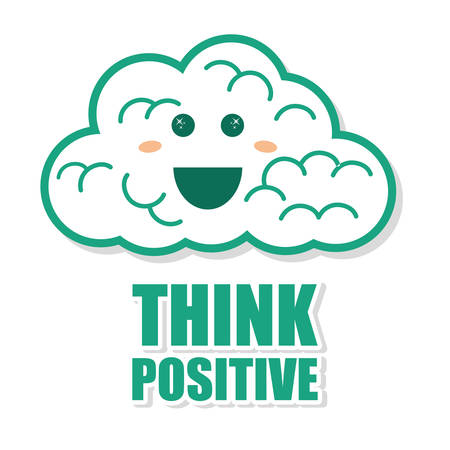 Think positive design, vector illustration eps 10.のイラスト素材