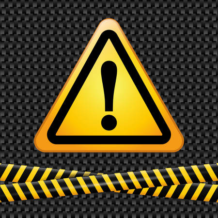 Warning sign digital design, vector illustration 10 eps graphicのイラスト素材