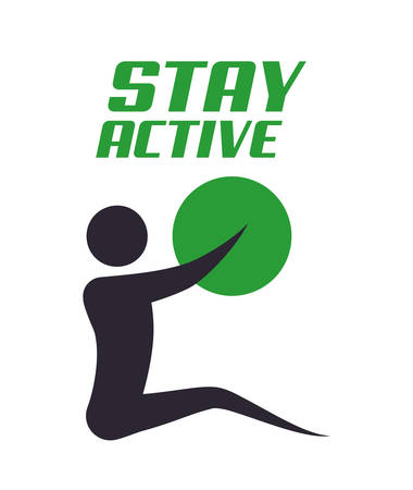 Be Active digital design, vector illustration 10 eps graphicのイラスト素材