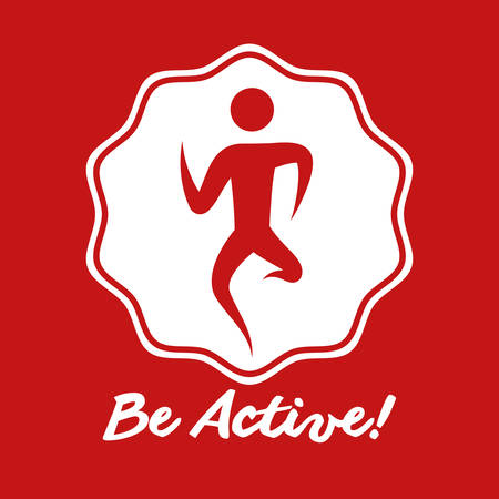 Be Active digital design, vector illustration 10 eps graphicのイラスト素材