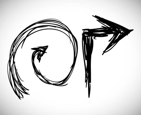 sketch arrow digital design, vector illustration 10 eps graphicのイラスト素材