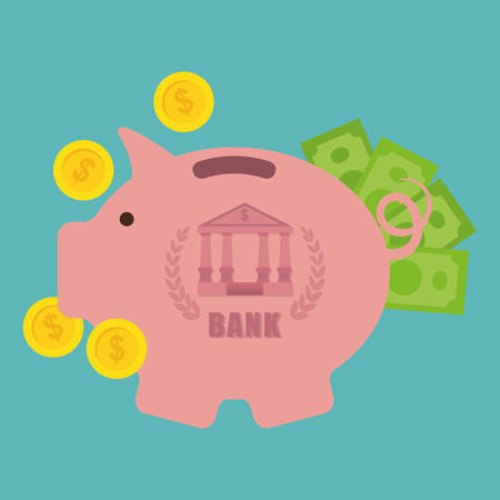 piggy design as saving money icon, vector illustration 10 eps graphicのイラスト素材