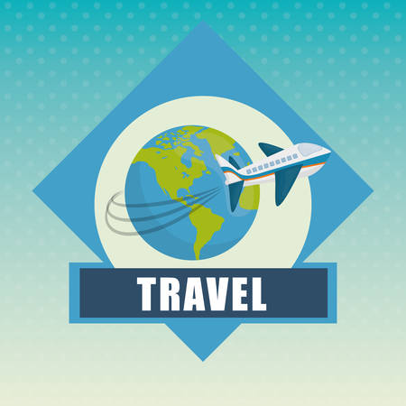 travel in an airplane digital design, vector illustration 10 eps graphicのイラスト素材