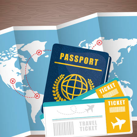 passport to travel design, vector illustration 10 eps graphicのイラスト素材