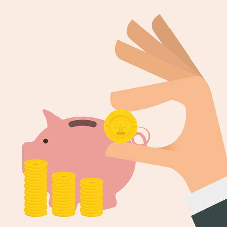 piggy design as saving money icon, vector illustration 10 eps graphicのイラスト素材