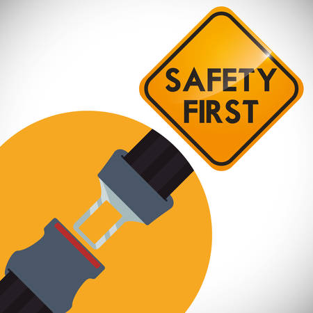 road sign of fasten belt design, vector illustration 10 eps graphicのイラスト素材