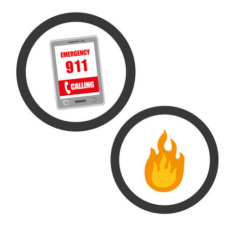 Emergency call  digital design, vector illustration 10 eps graphicのイラスト素材