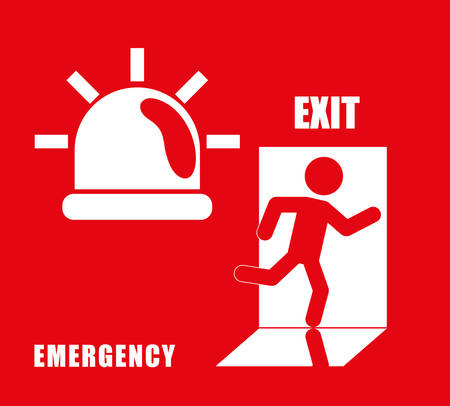 Emergency alarm digital design, vector illustration 10 eps graphicのイラスト素材