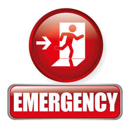 Emergency exit digital design, vector illustration 10 eps graphicのイラスト素材
