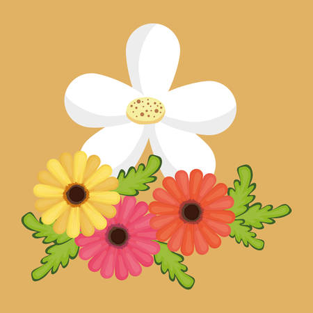 colorful flower digital design, vector illustration 10 eps graphicのイラスト素材