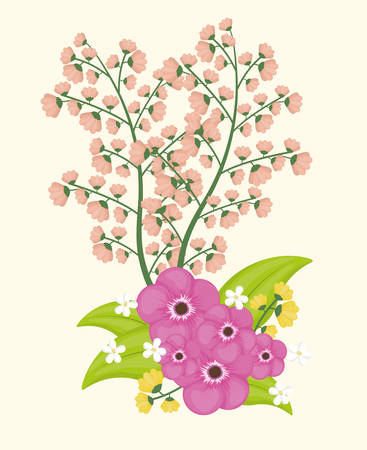 colorful flower digital design, vector illustration 10 eps graphicのイラスト素材