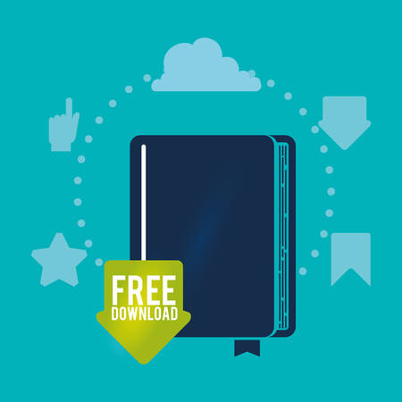 Ebook with icons design, vector illustration 10 eps graphicのイラスト素材