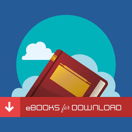 Ebook with cloud design, vector illustration 10 eps graphicのイラスト素材