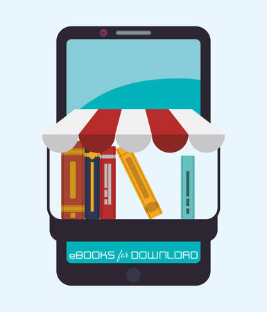 Ebook and smartphone design, vector illustration 10 eps graphicのイラスト素材