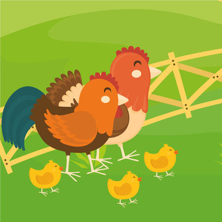 Rural lifestyle concept, farm icons, vector illustrationのイラスト素材