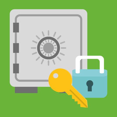 Securty system concept, warning icons design, vector illustrationのイラスト素材