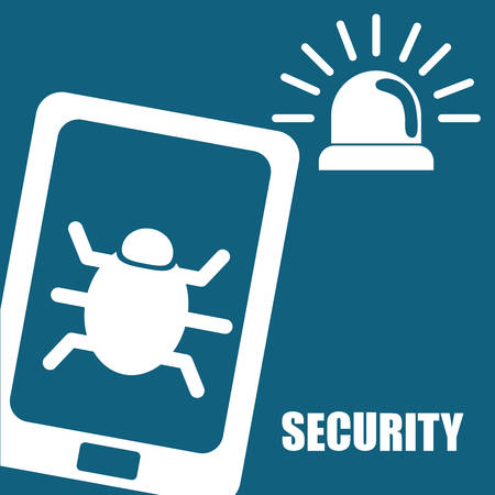 Securty system concept, warning icons design, vector illustrationのイラスト素材