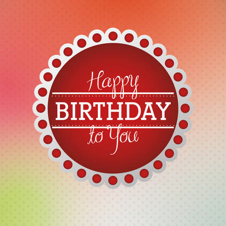 Happy Birthday concept, decoration and icons design, vector illustration のイラスト素材