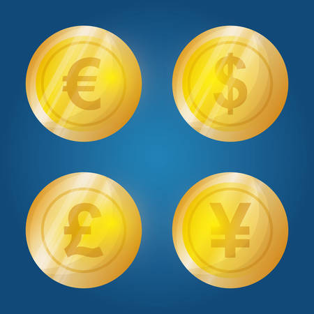 Business, money profits and global economy, vector illustrationのイラスト素材