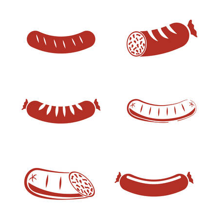 Sausage barbecue food design, vector illustration のイラスト素材