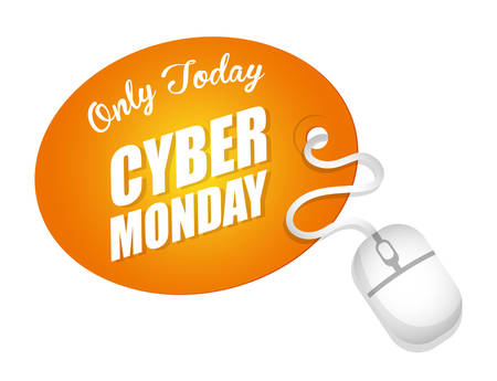 Cyber monday ecommerce promotions and sales, vector illustrationのイラスト素材