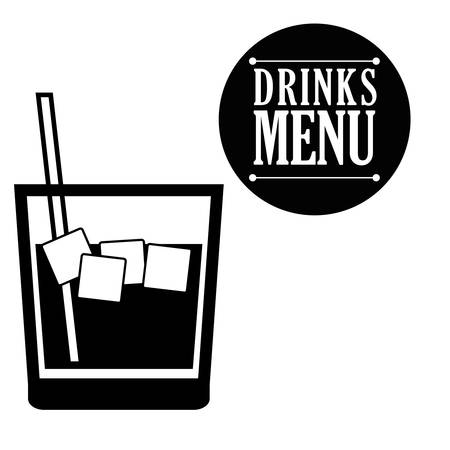 type of drink and his respective glass concept, vector illustration  のイラスト素材