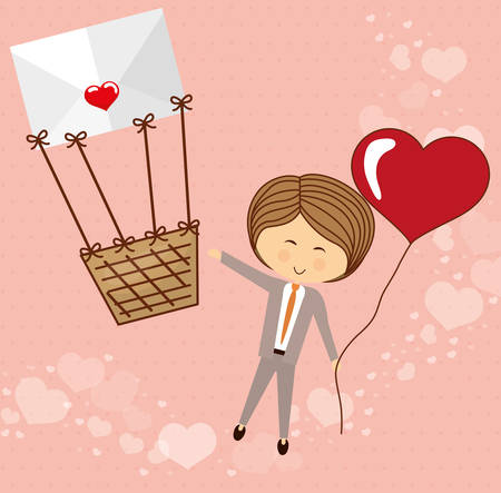 love concept with heart design, vector illustration のイラスト素材