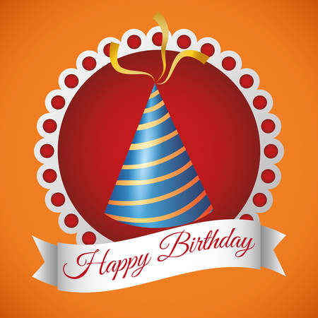 Happy Birthday concept with party icons design, vector illustration 10 eps graphic.のイラスト素材