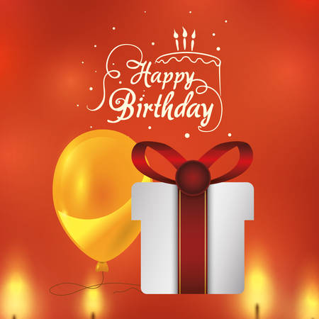 Happy Birthday concept with party icons design, vector illustration 10 eps graphic.のイラスト素材