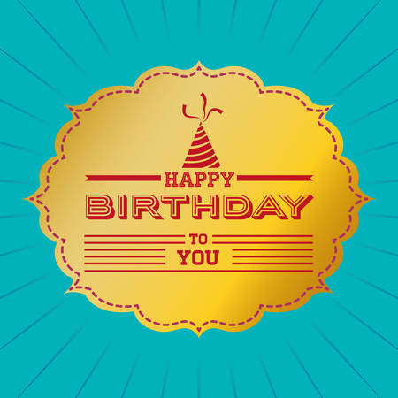Happy Birthday concept with party icons design, vector illustration 10 eps graphic.のイラスト素材