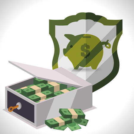 Security System concept with warning icons design, vector illustration 10 eps graphic.のイラスト素材